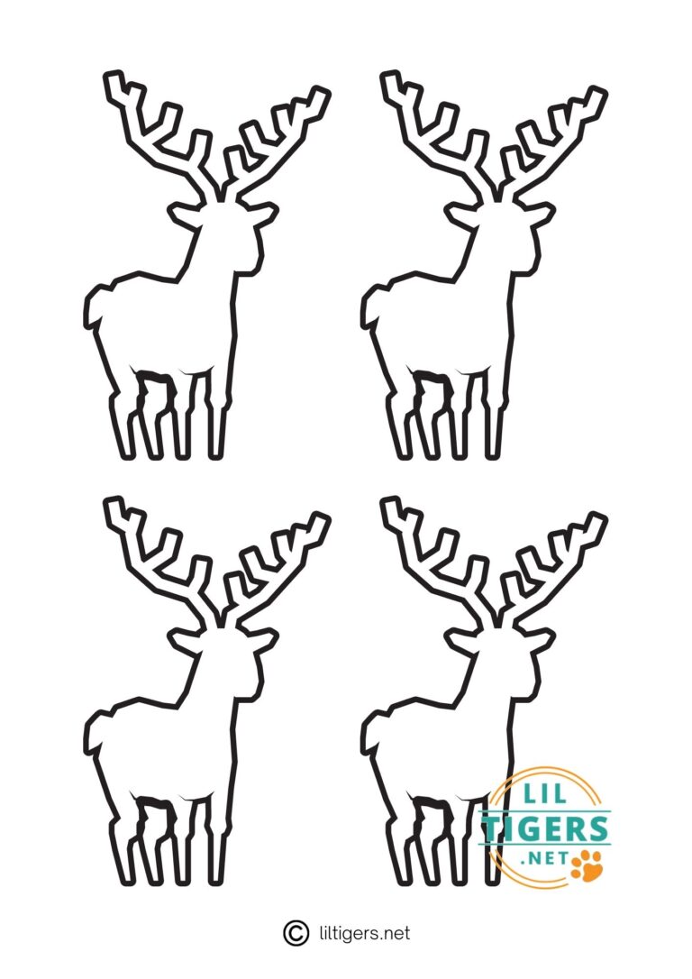Free Printable Reindeer Templates - Lil Tigers Lil Tigers