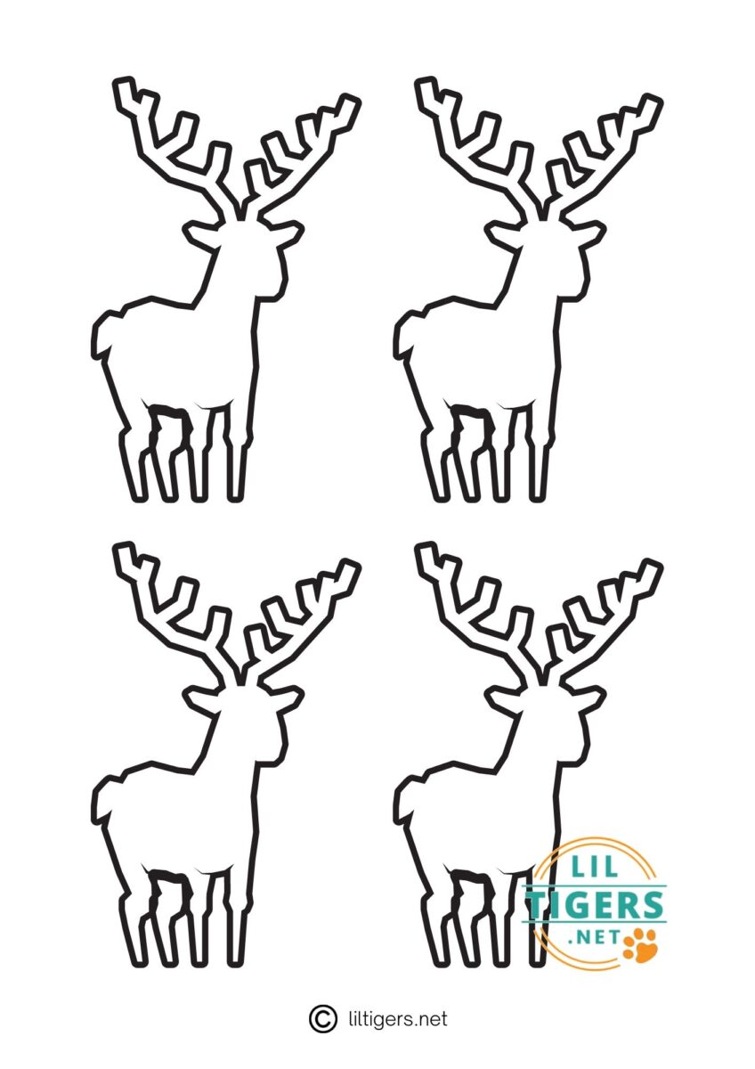 Free Printable Reindeer Templates - Lil Tigers Lil Tigers