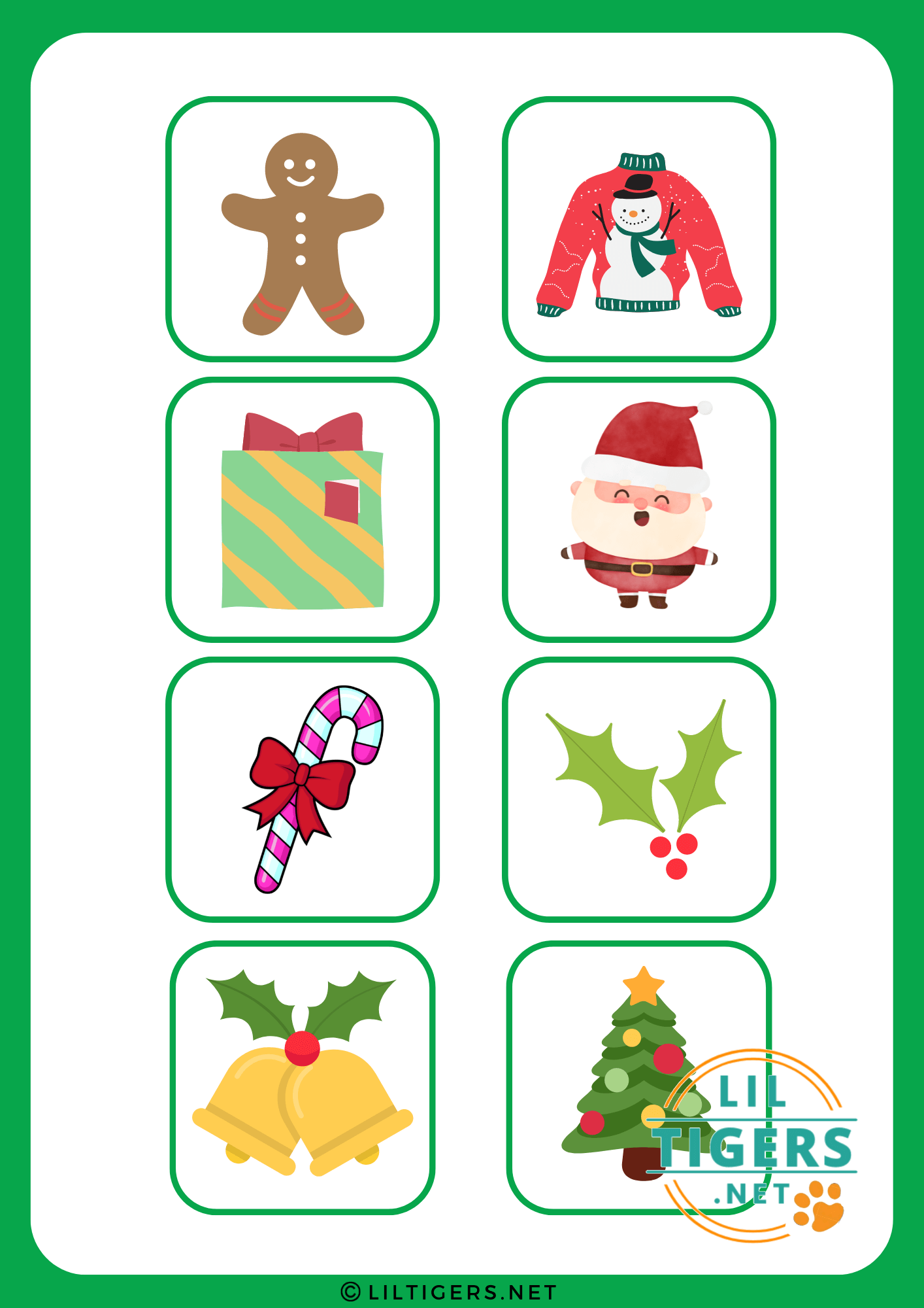 free christmas bingo printables