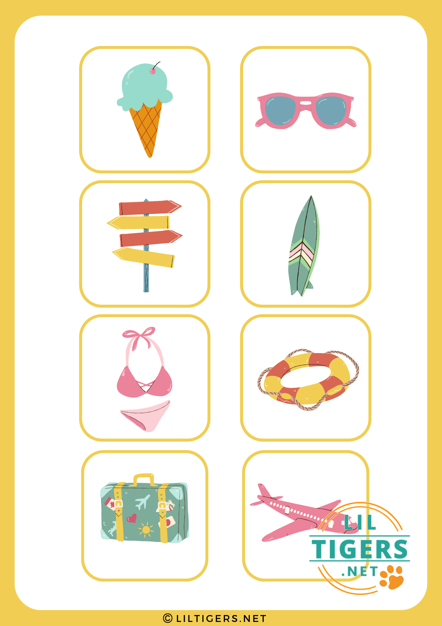 free summer bingo cards templates