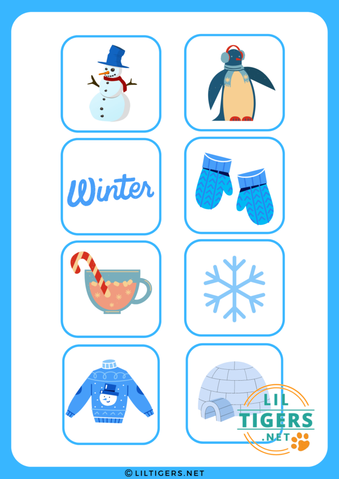 Winter Bingo Free Printable - Lil Tigers