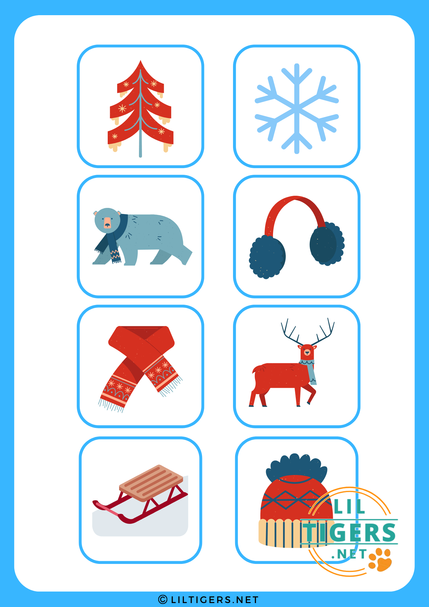 free winter bingo cards