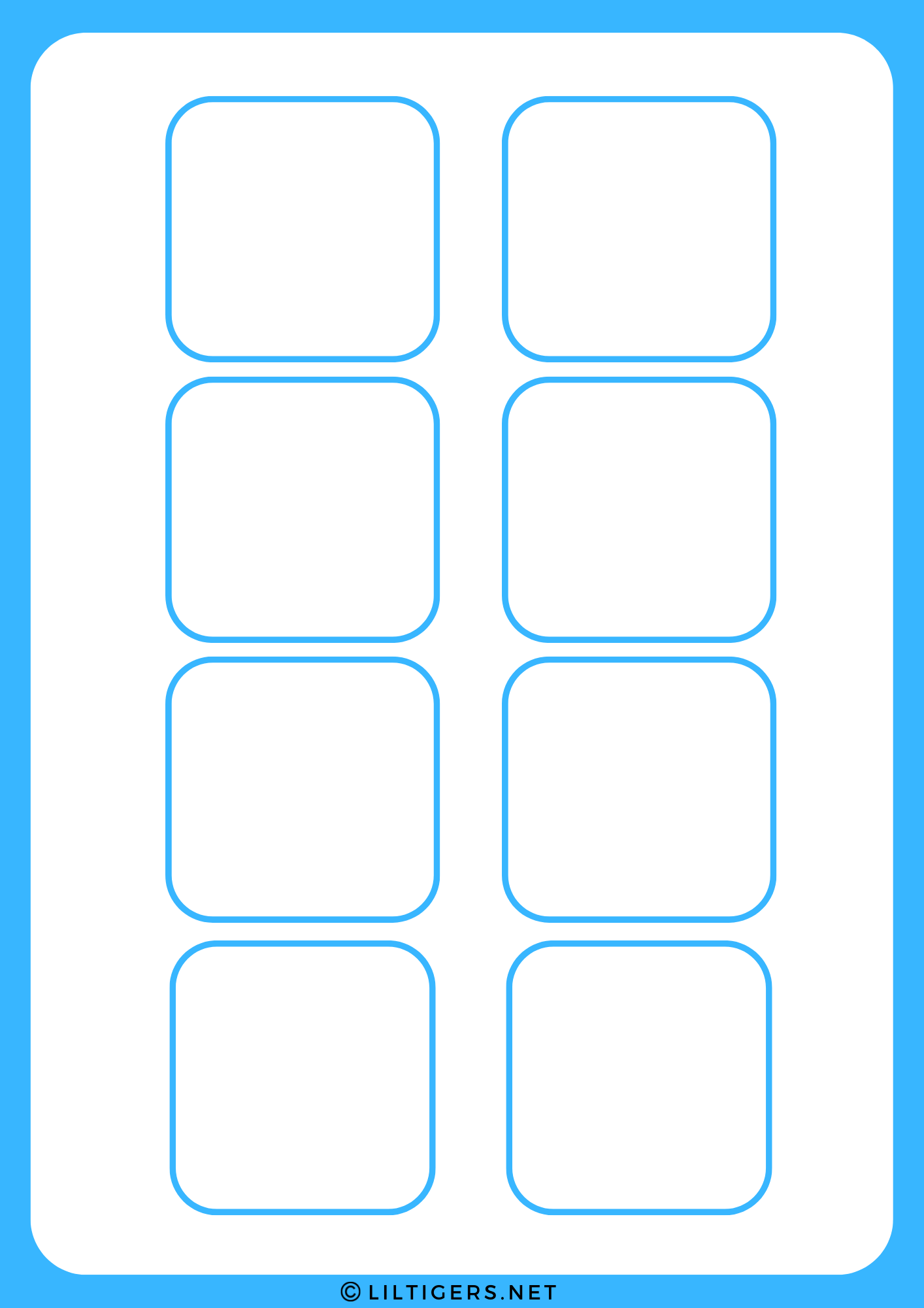 blank winter bingo cards