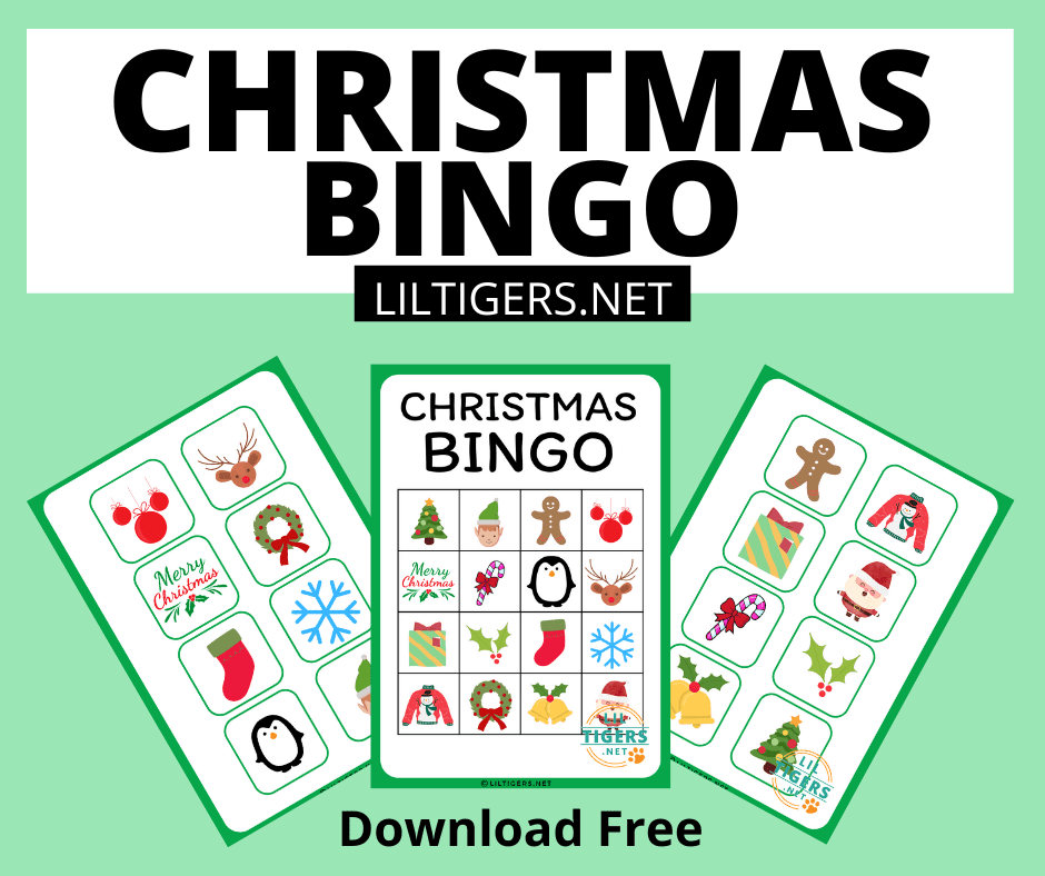 free printable Christmas Bingo for Kids