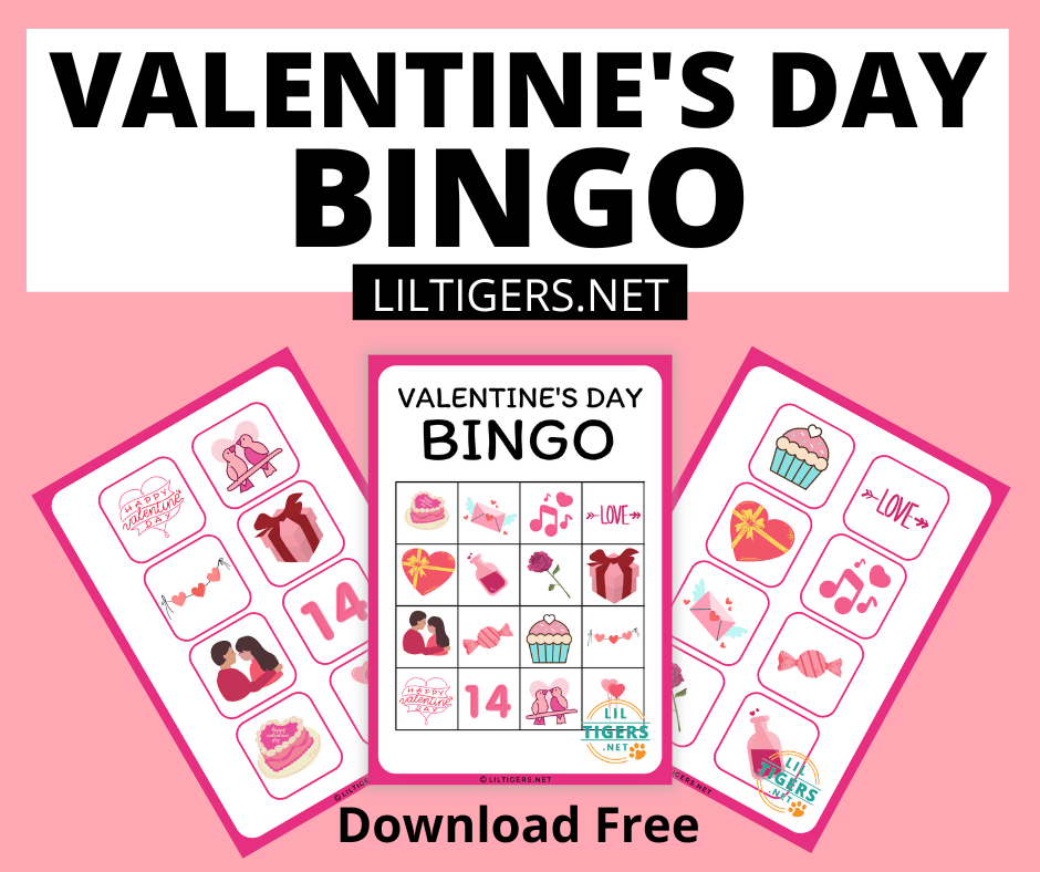 free printable Valentine's day bingo for kids