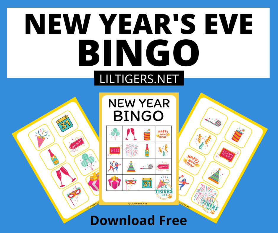 free printable New Year's Eve bingo for kids