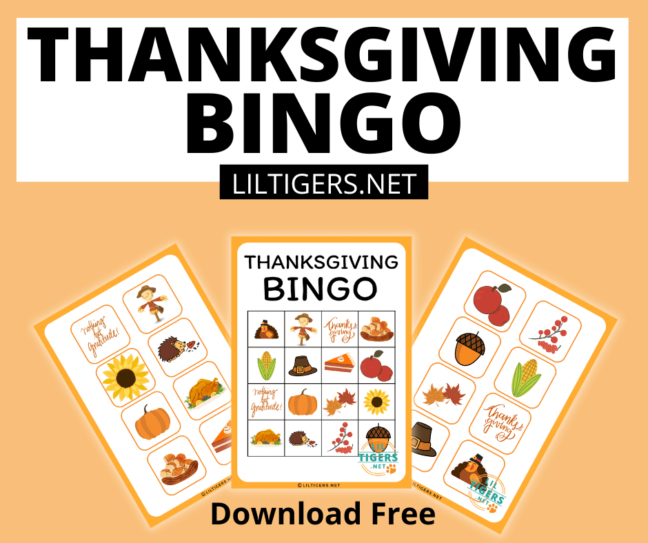 free printable thanksgiving bingo for kids