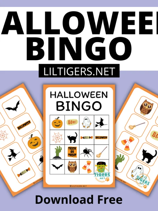 free printable Halloween Bingo for Kids