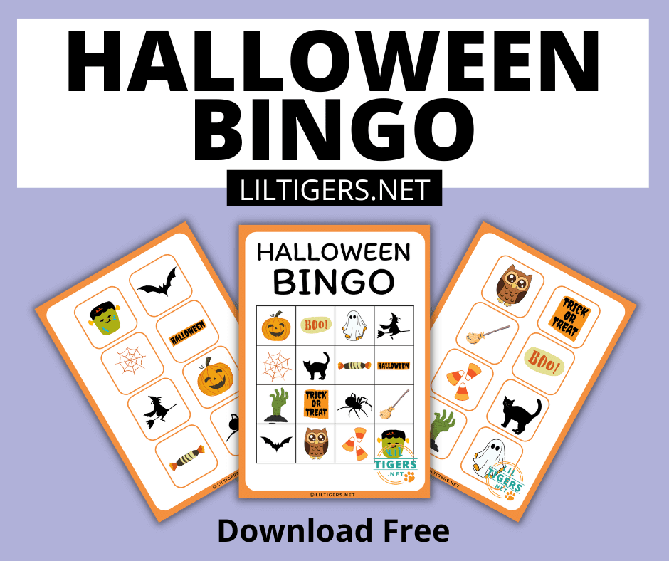 free printable Halloween Bingo for Kids