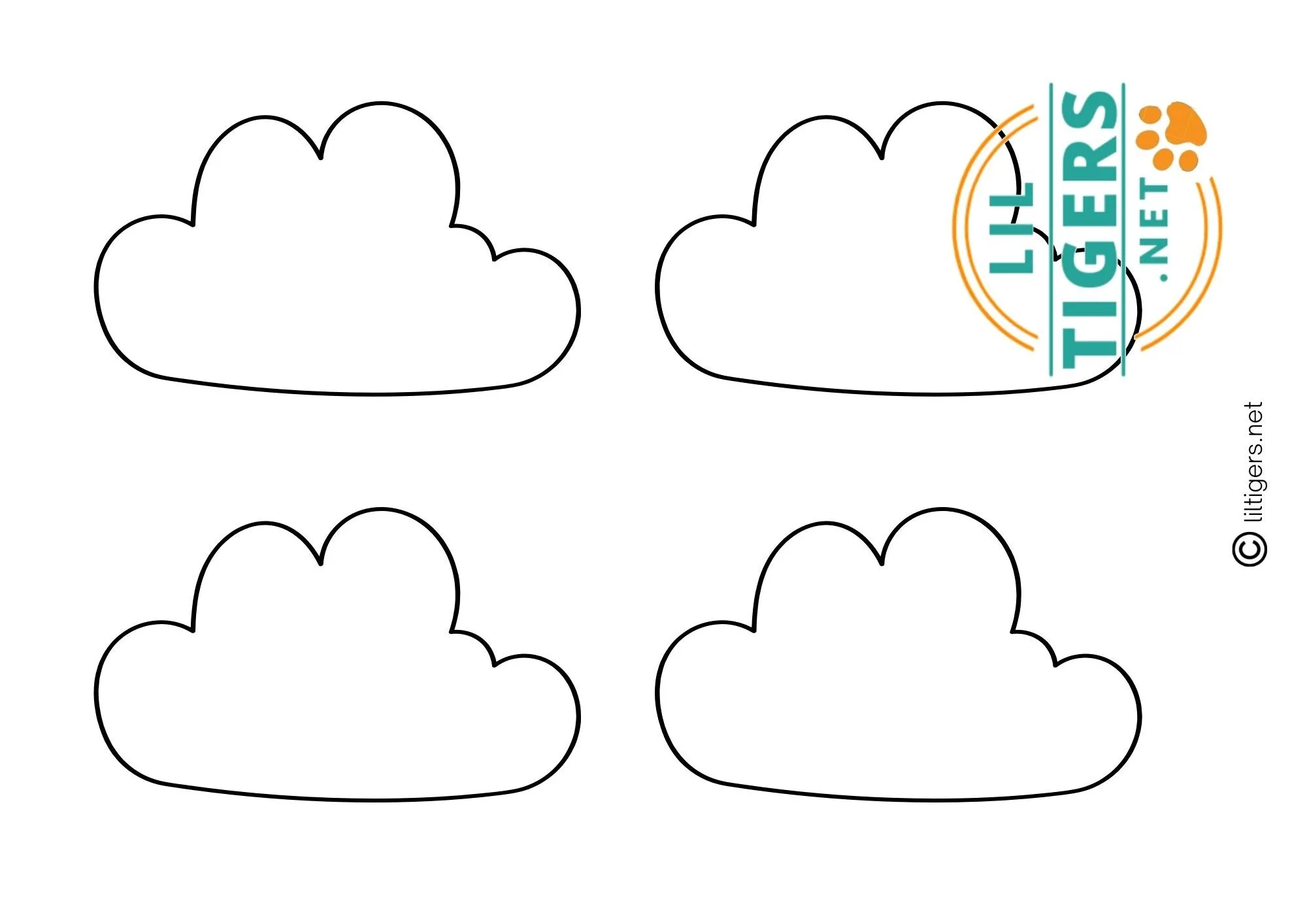 free printable cloud outlines