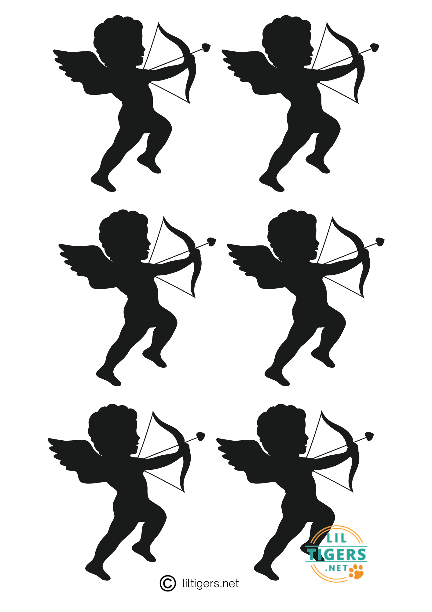 free printable cupid stencils