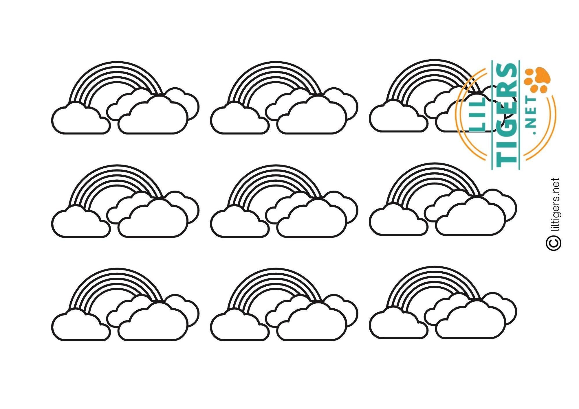 free printable rainbow templates