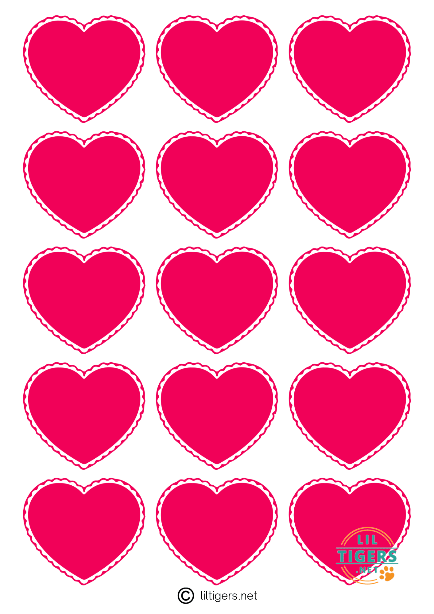 small heart templates