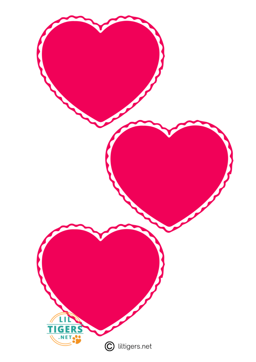 12 Free Printable Red Heart Templates - Lil Tigers Lil Tigers