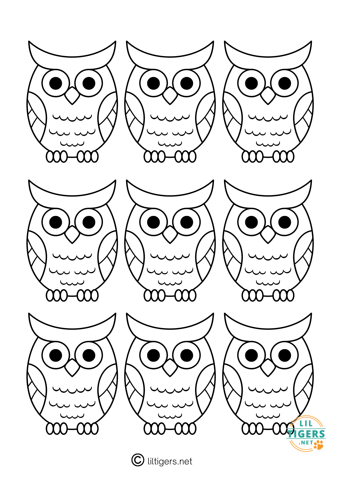 free owl templates to print