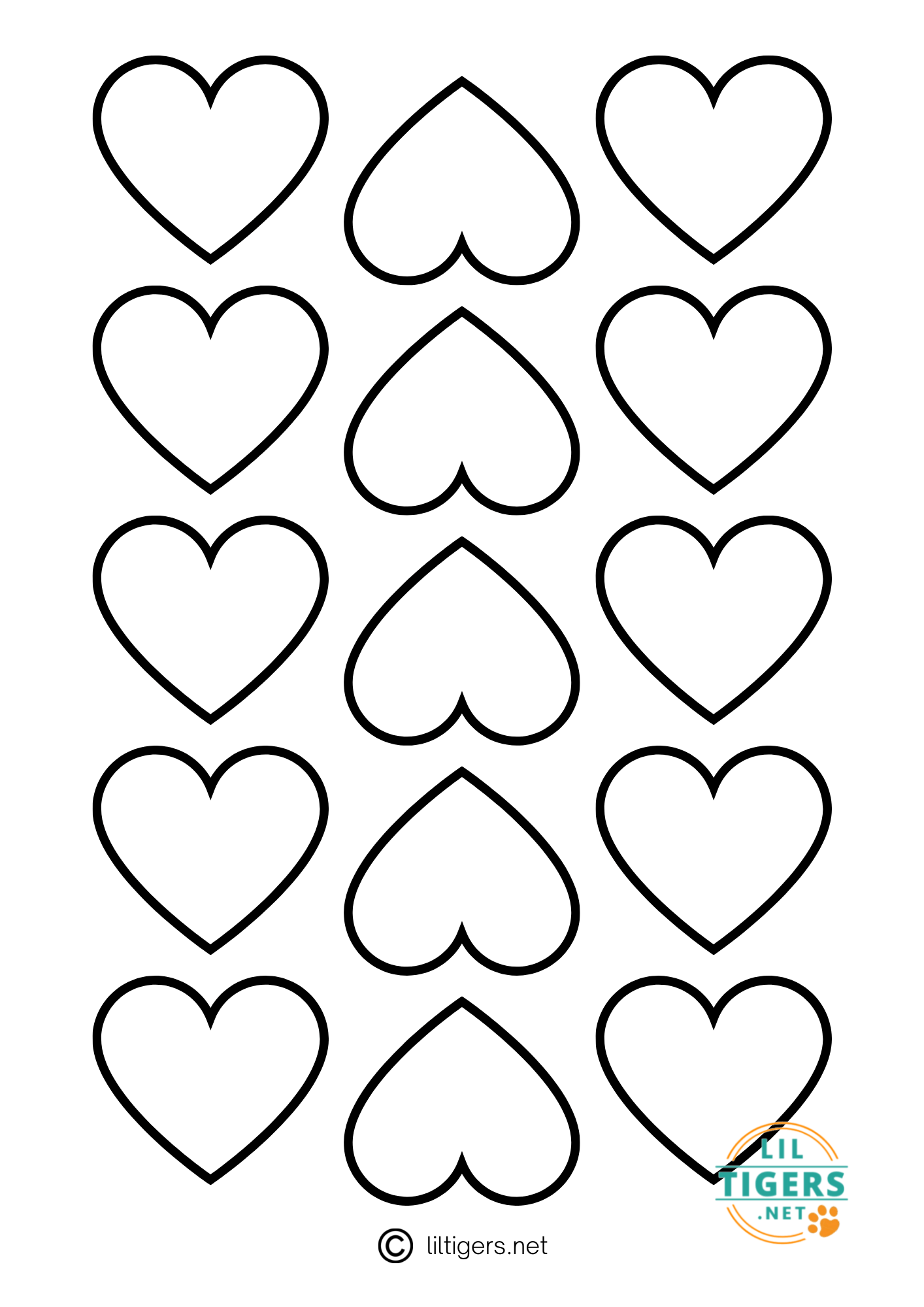 small heart outlines