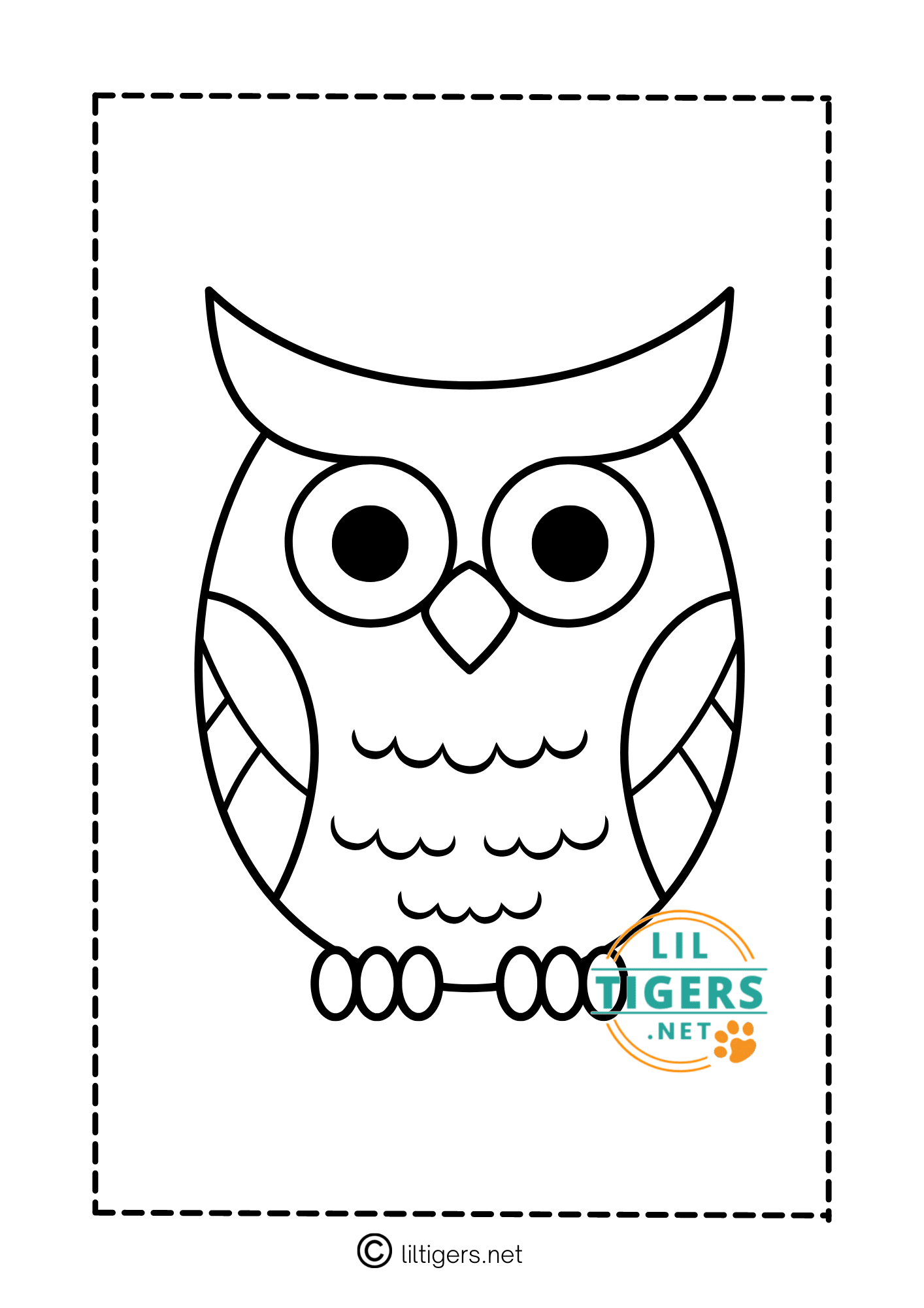 free printable owl coloring page