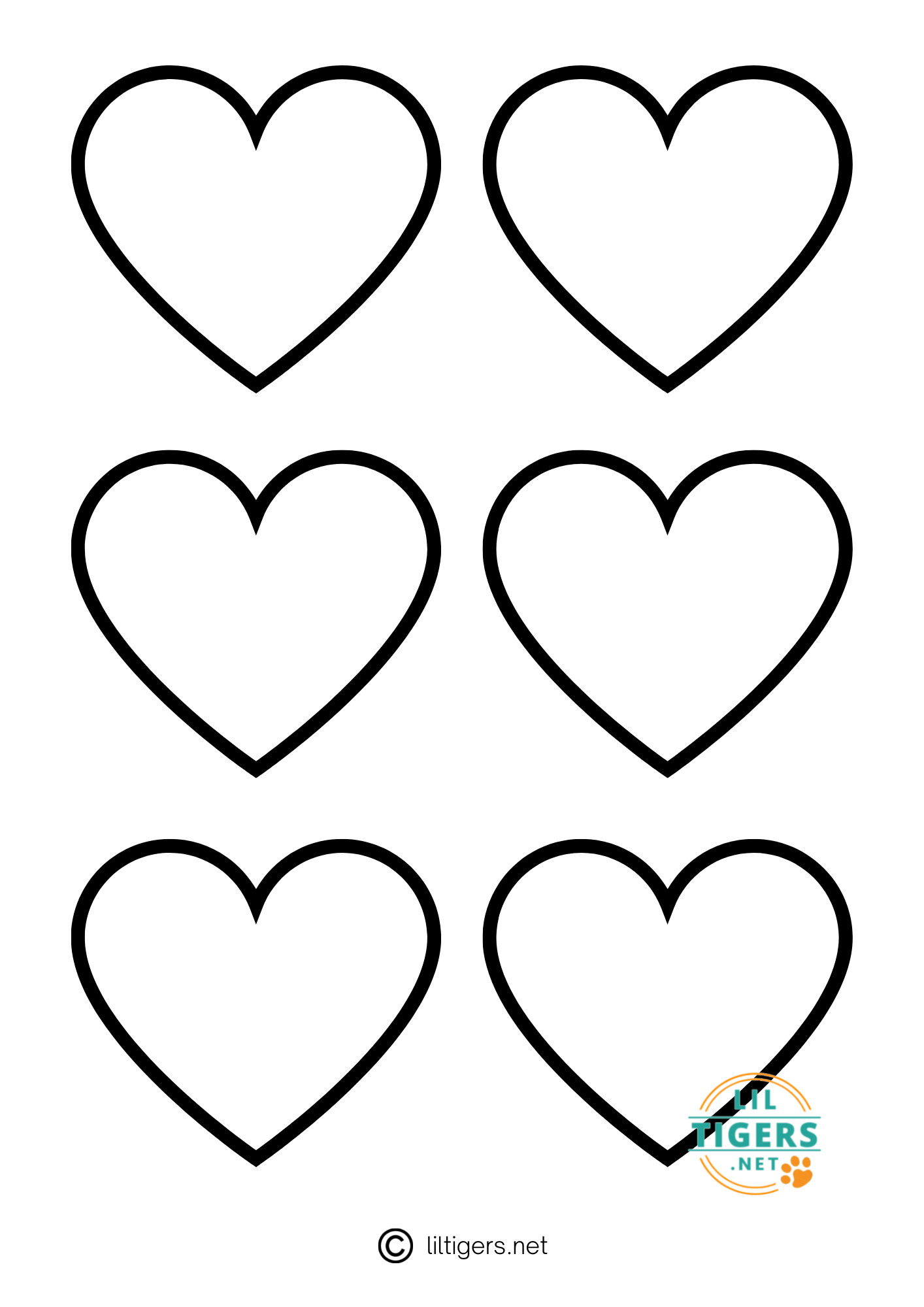 medium heart outlines