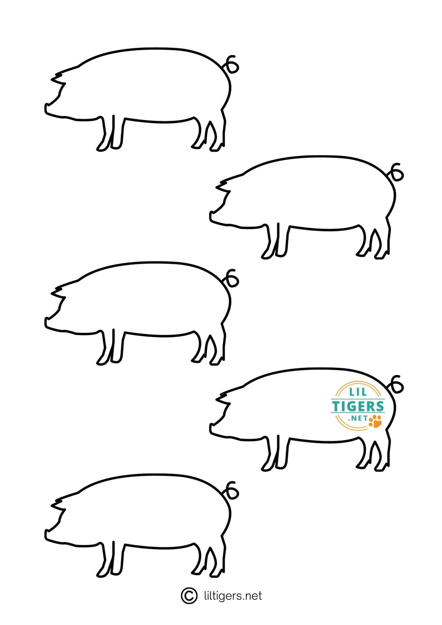 Free Printable Pig Templates Lil Tigers