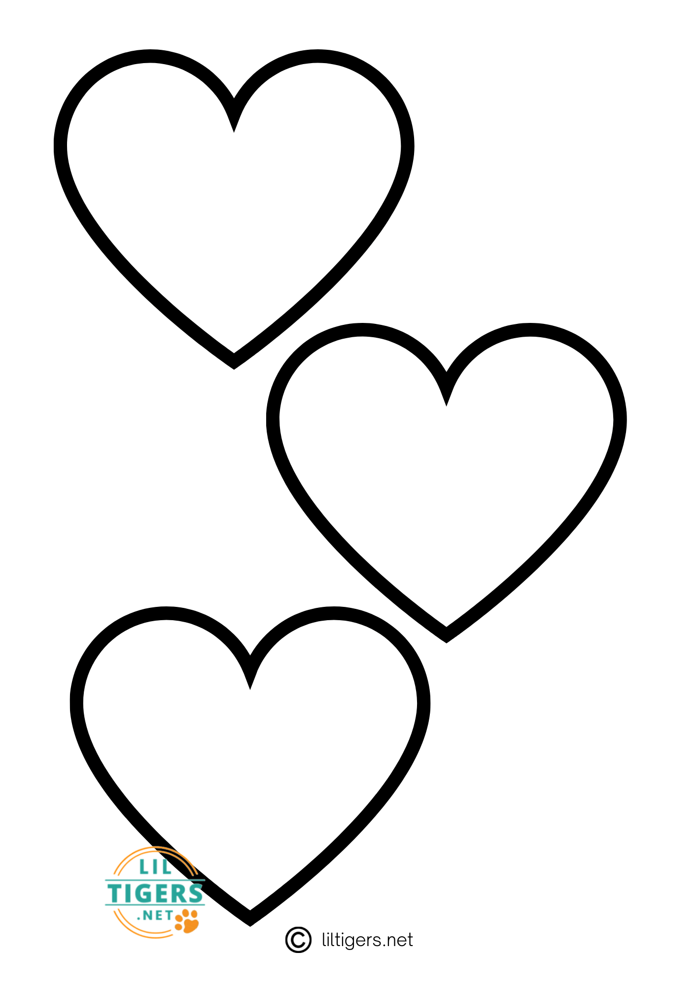 large heart outlines