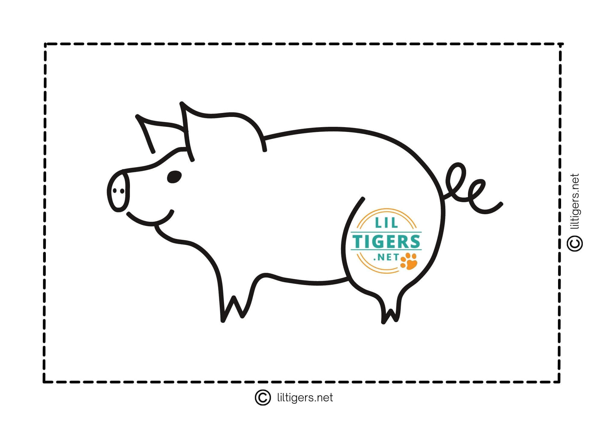 Free Printable Pig coloring Pages