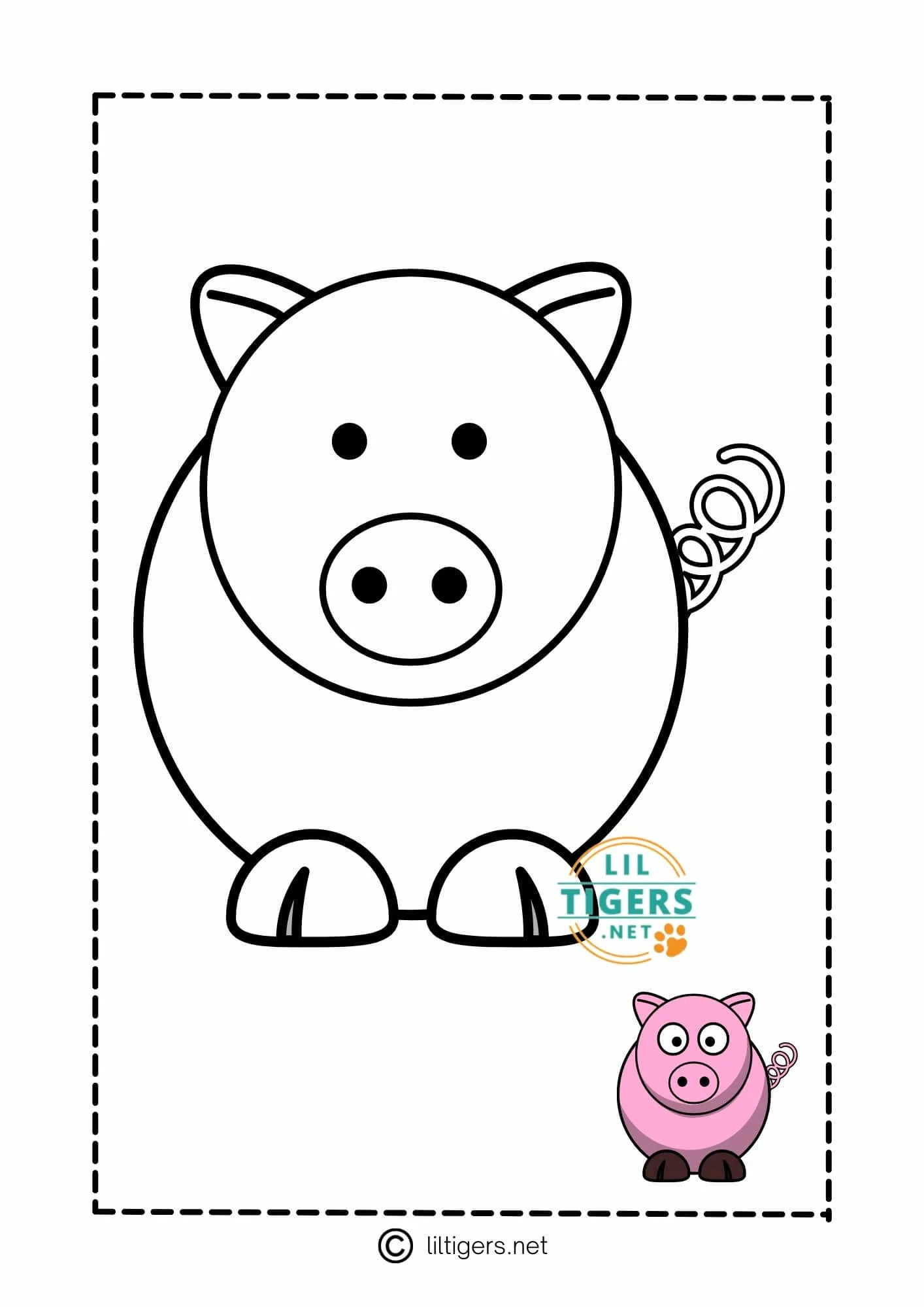 Printable Pig Coloring Sheets