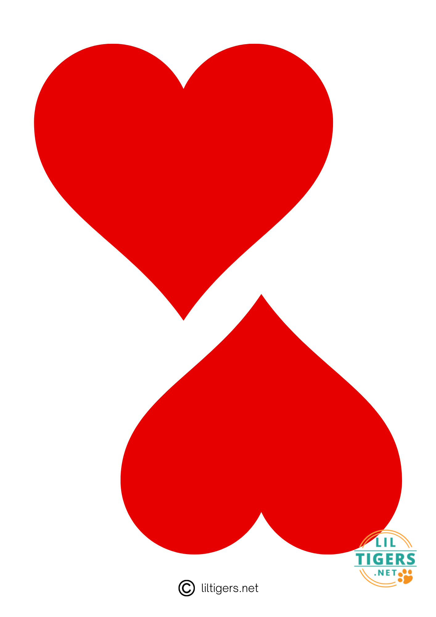 large red heart printables