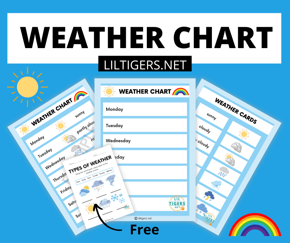 free printable weather chart for kids