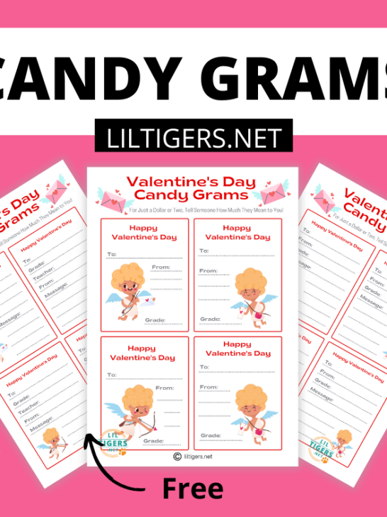 Valentine's day candy grams printables