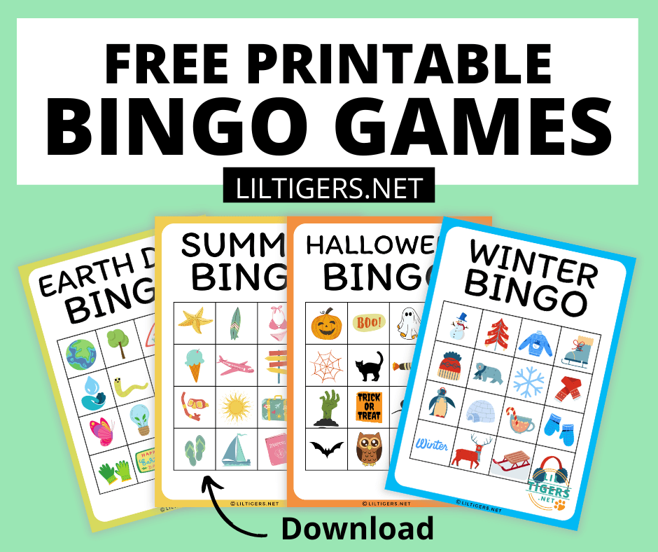 free printable bingo game cards