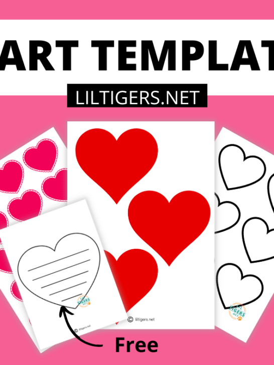 free printable red heart templates