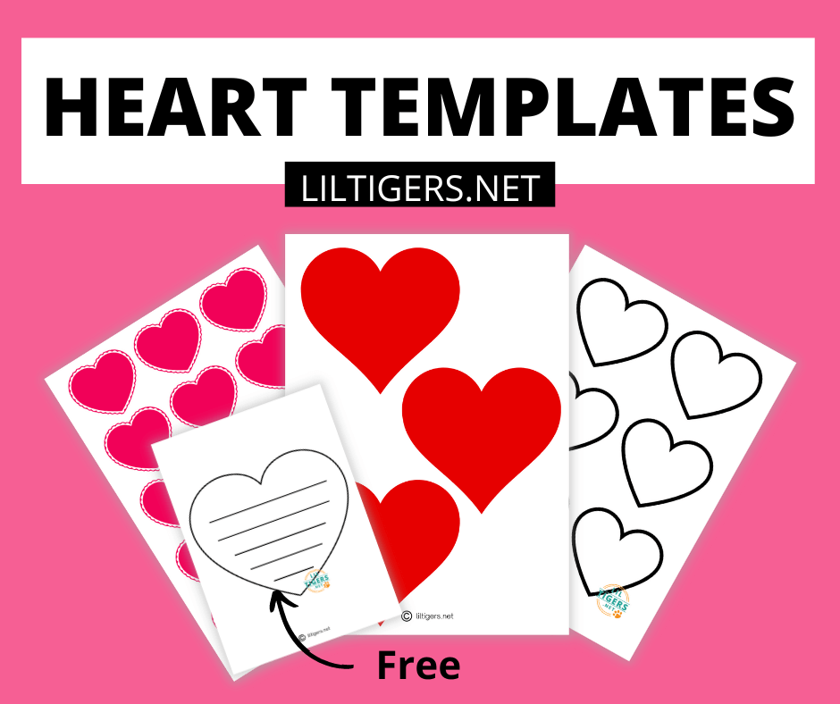 free printable red heart templates