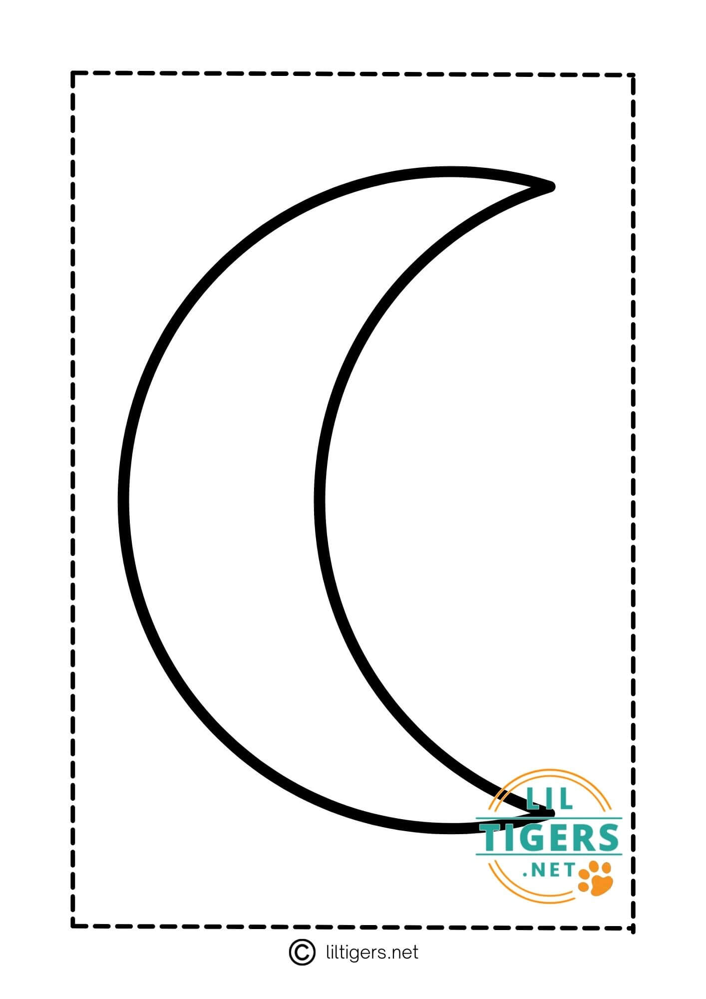 Moon Template Printable Free