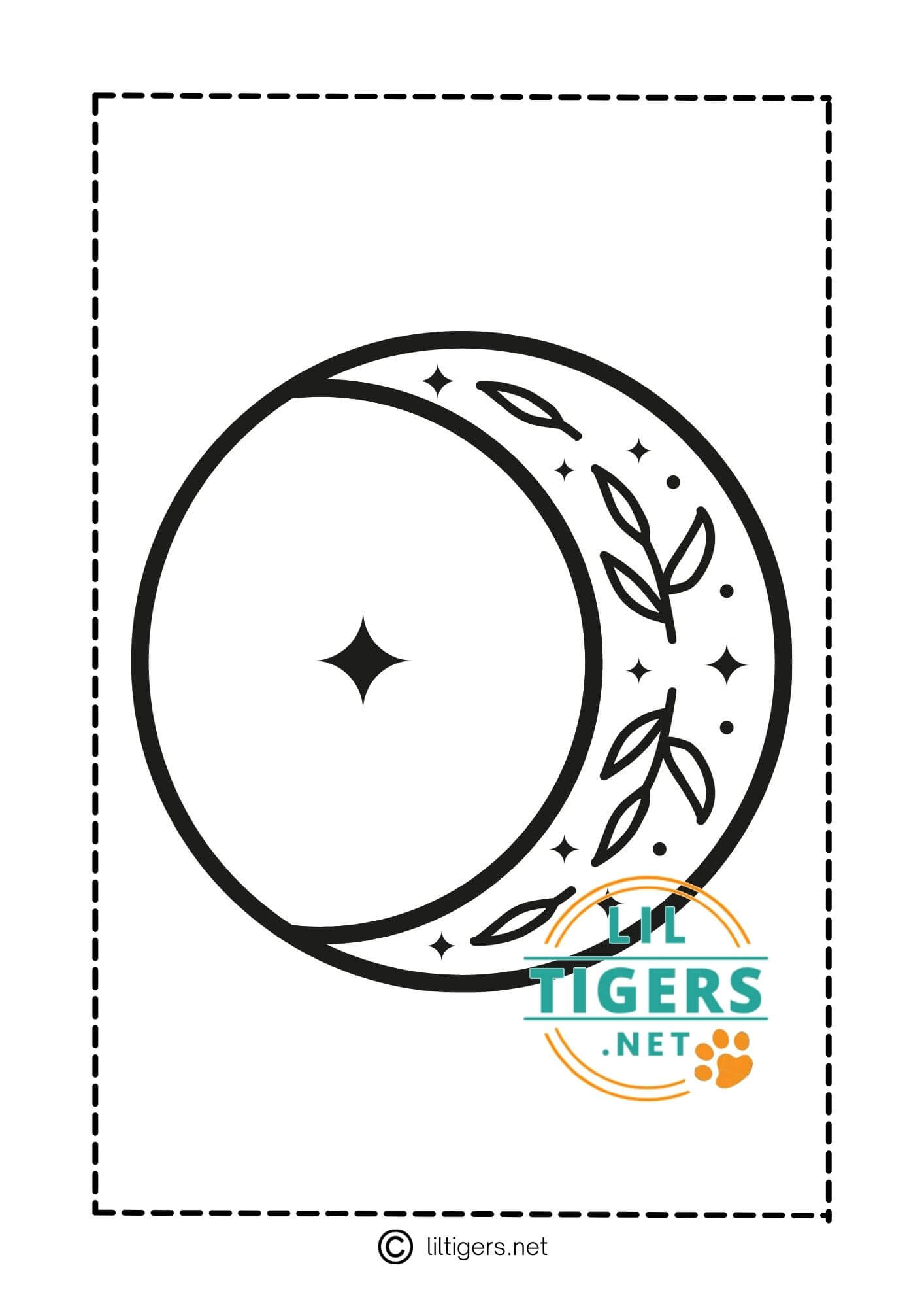 Moon Coloring Sheet