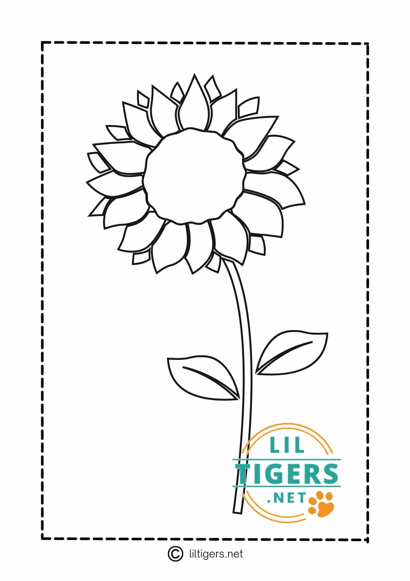 Sunflower Coloring Sheet