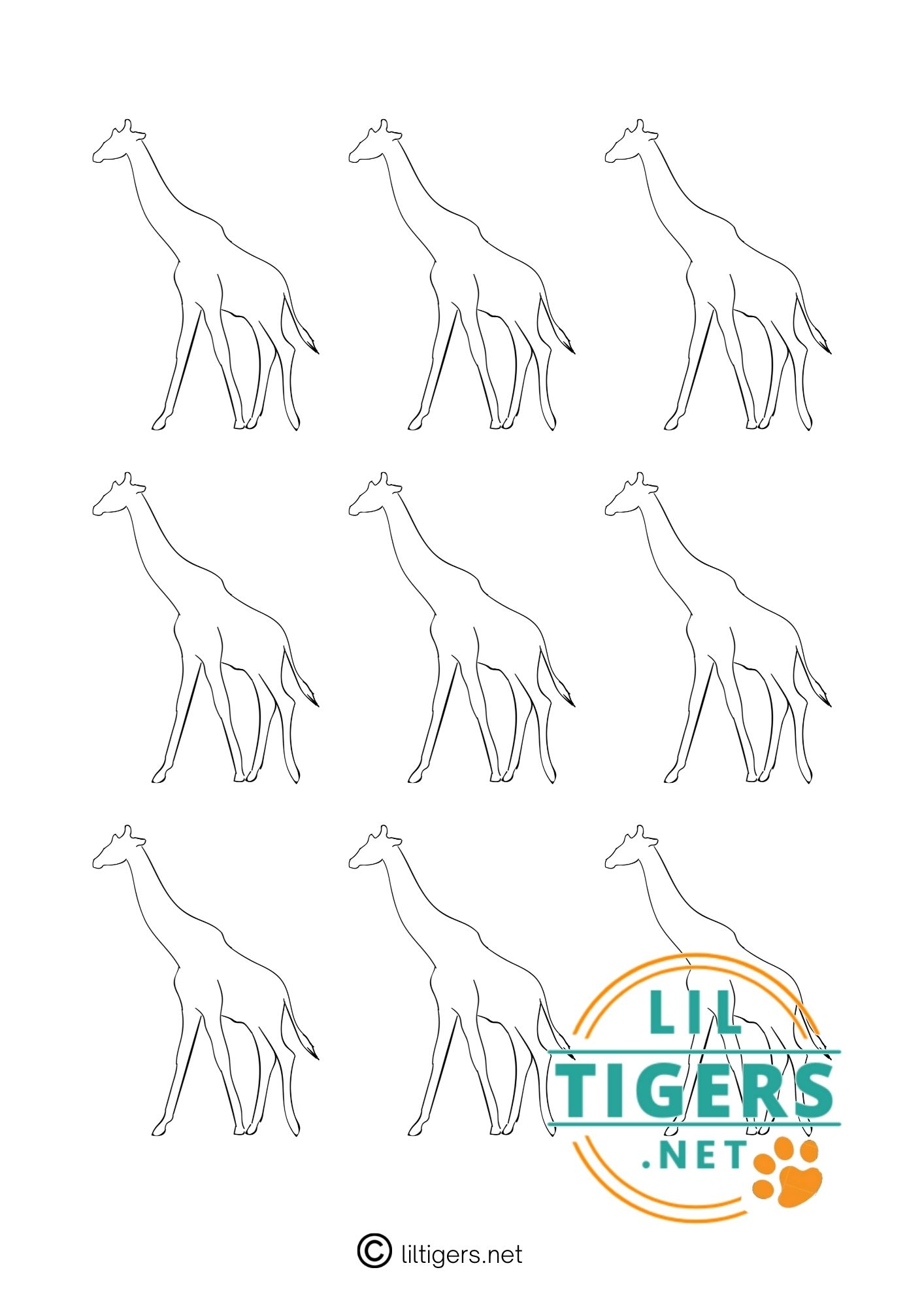 free printable giraffe stencil printables