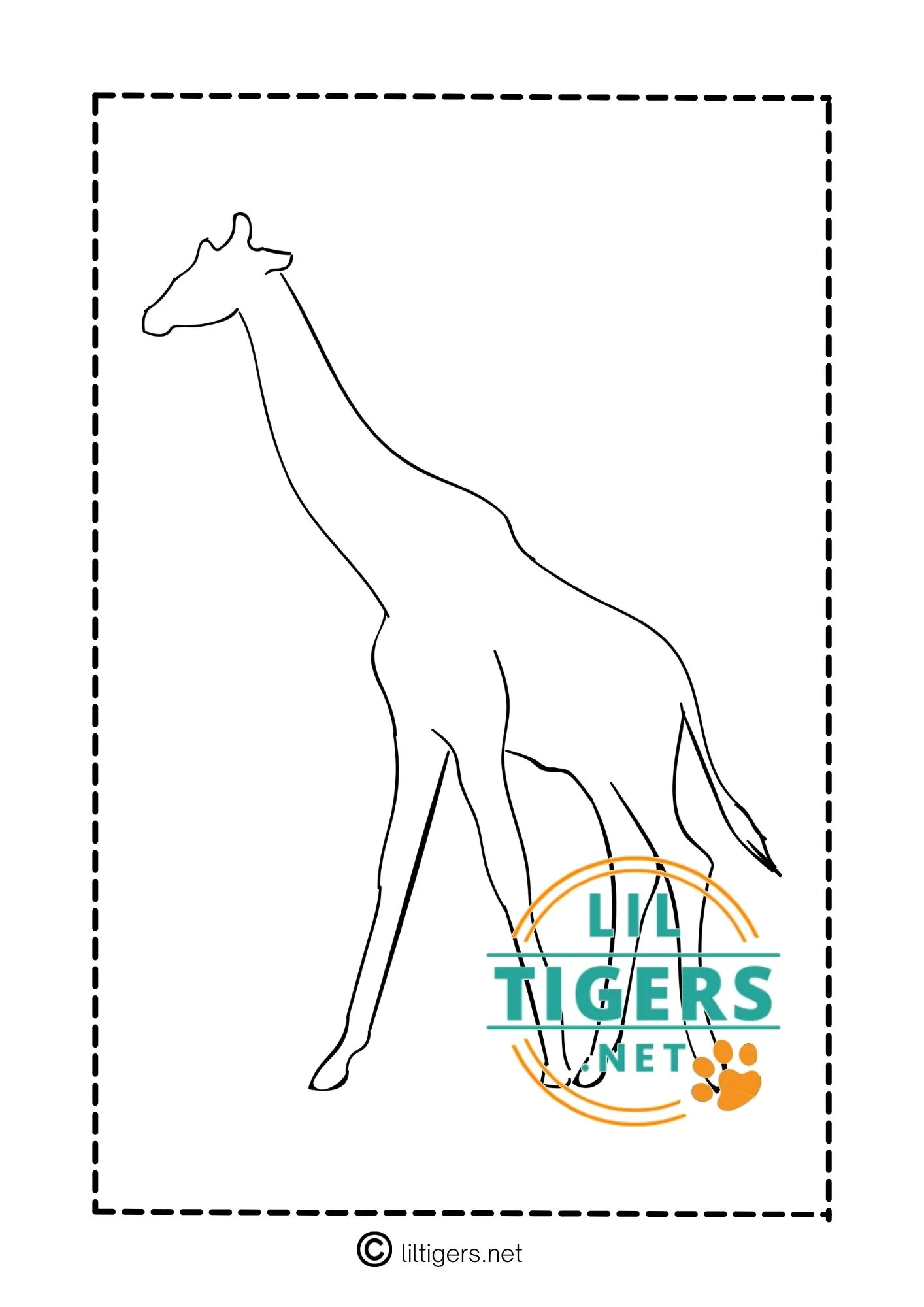 free printable giraffe coloring pages