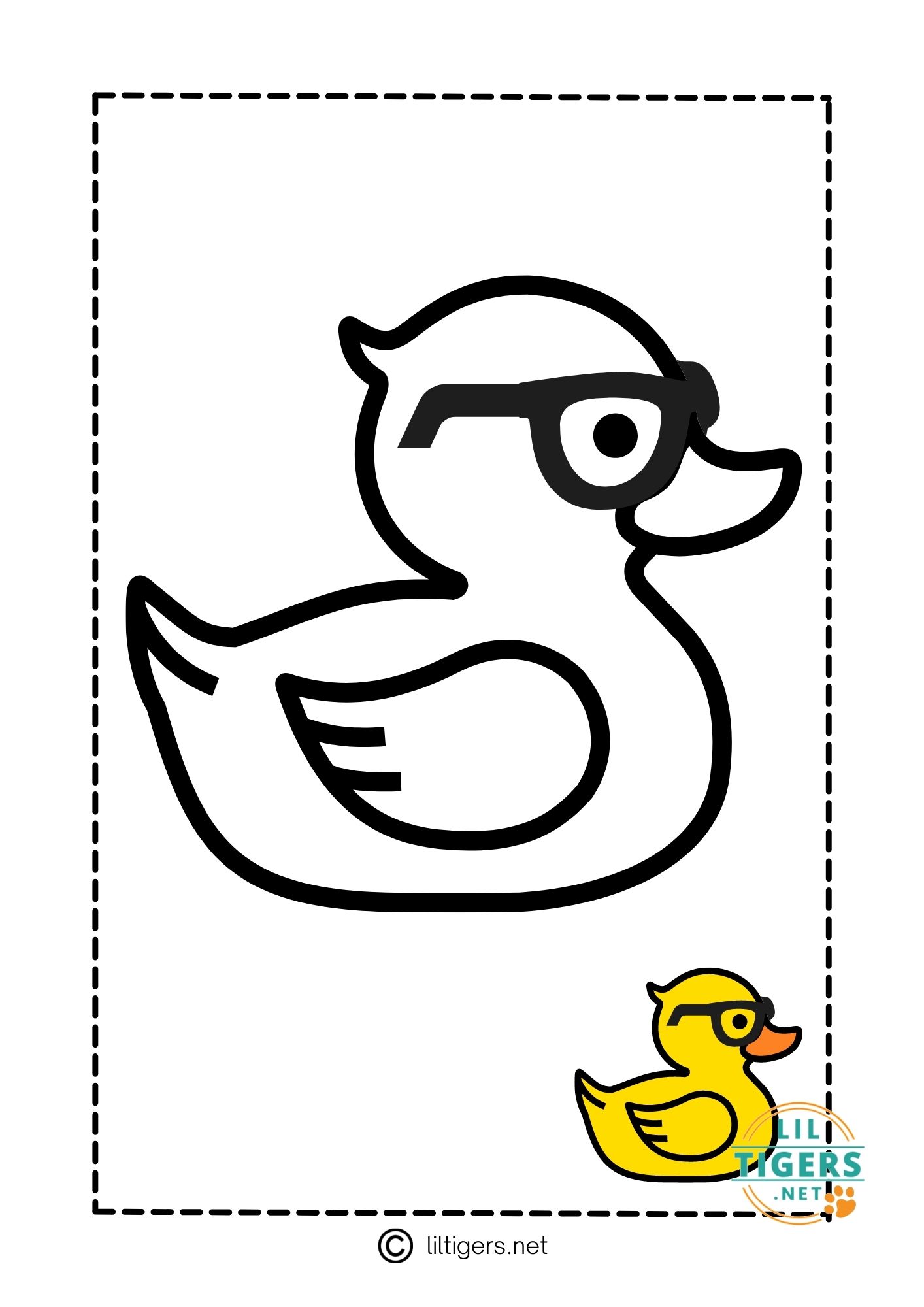 free duck coloring sheet printable