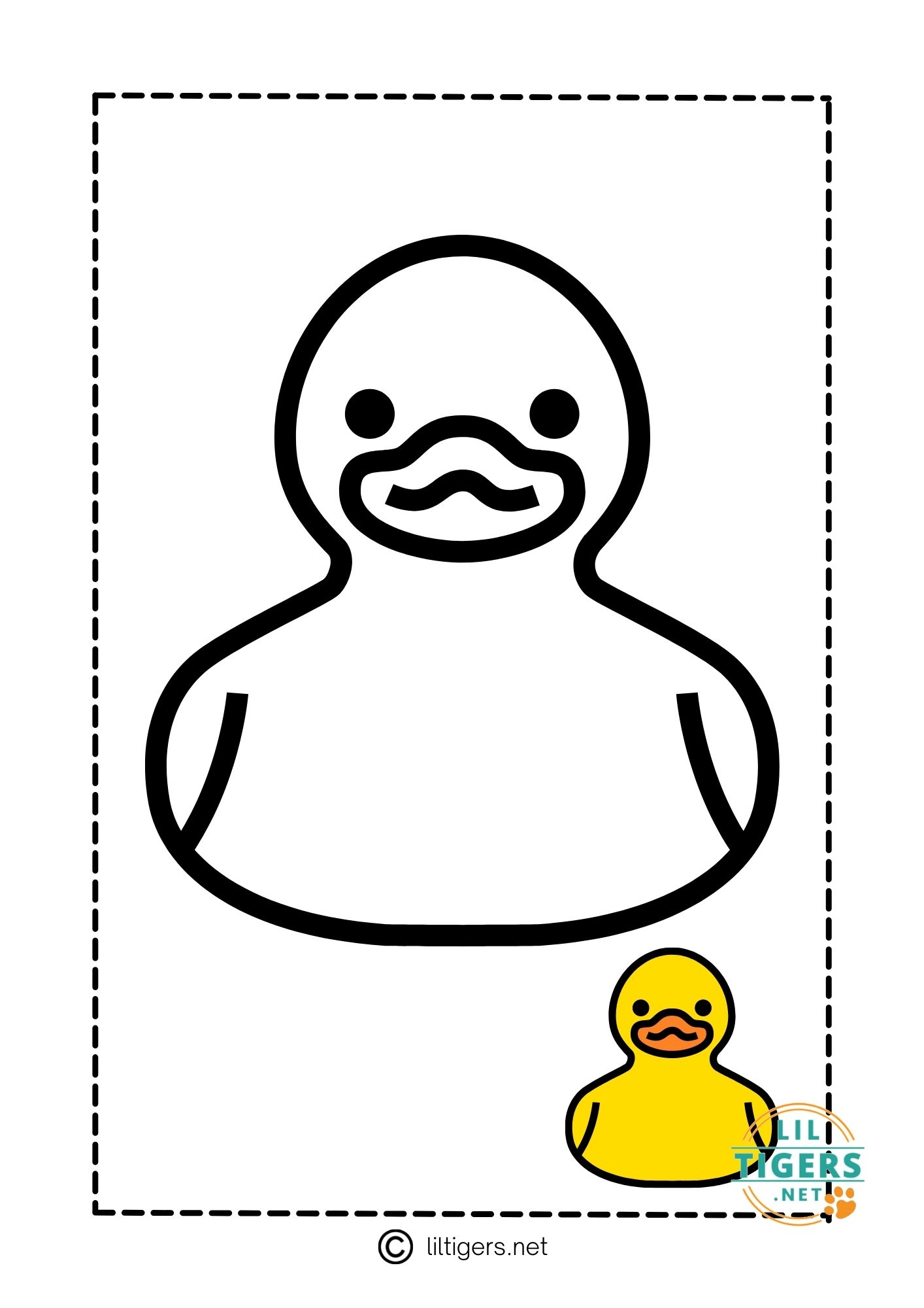 free printable duck coloring sheet