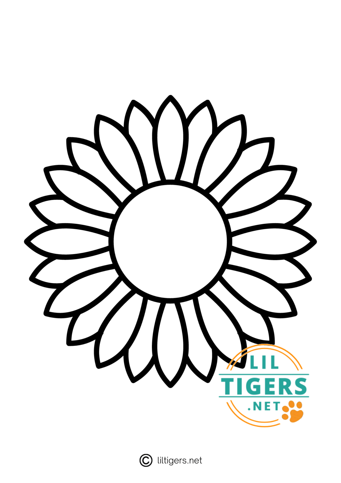 7 Free Printable Sunflower Templates - Lil Tigers Lil Tigers