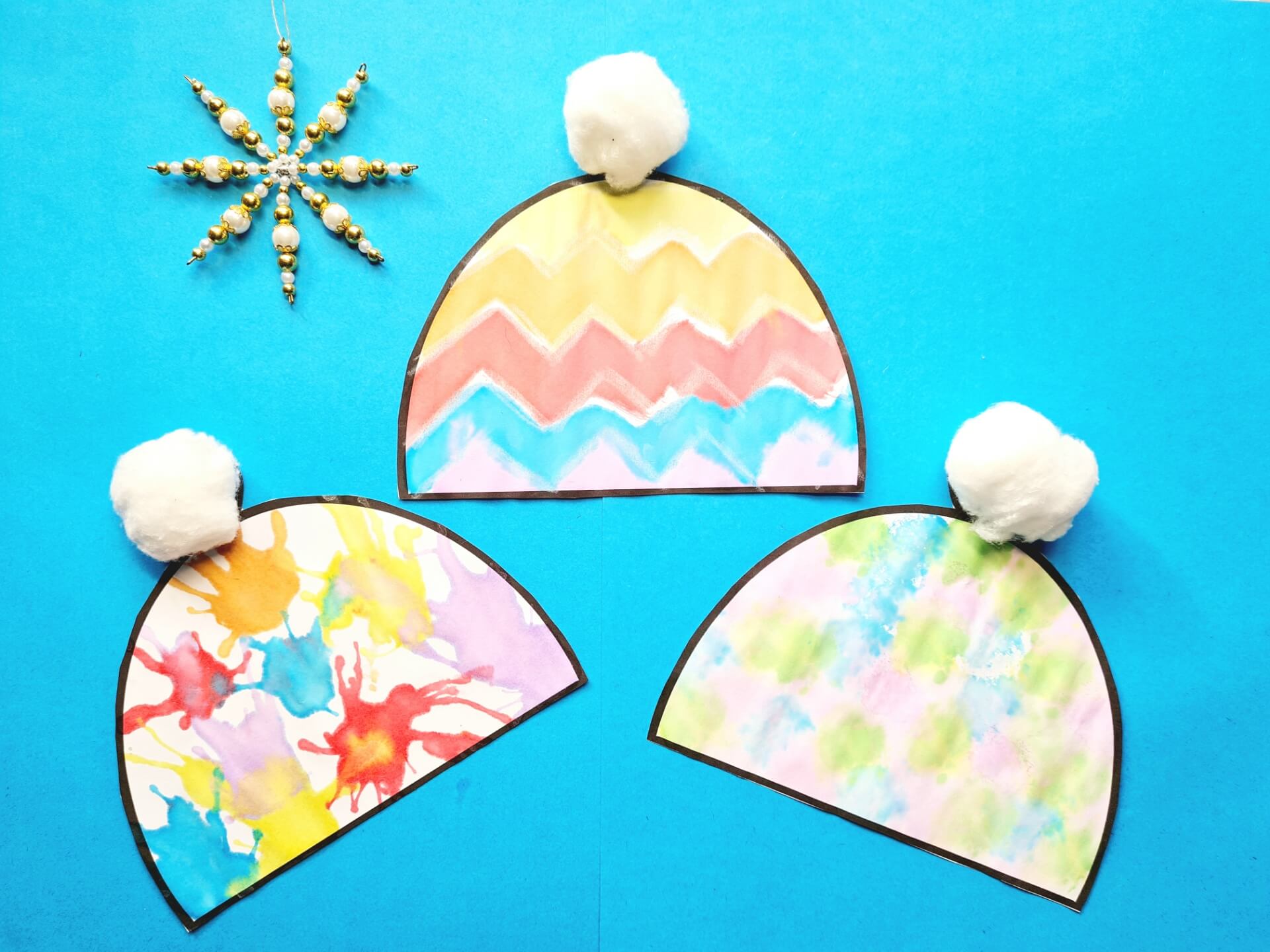 free printable winter hat outlines