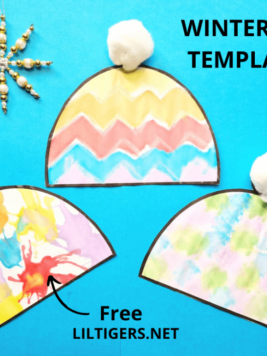 free winter hat printable templates