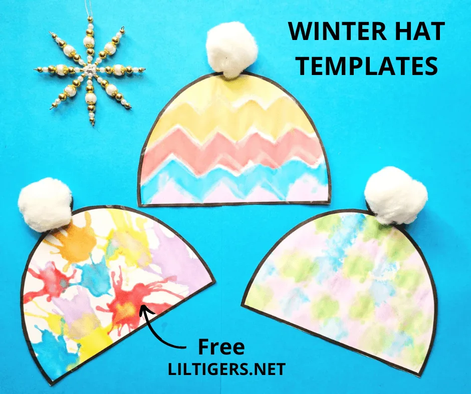 free winter hat printable templates