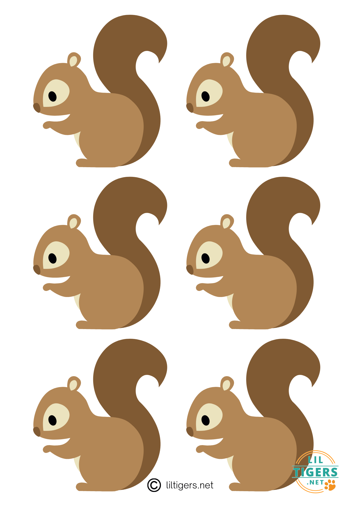 free printable squirrel decoration