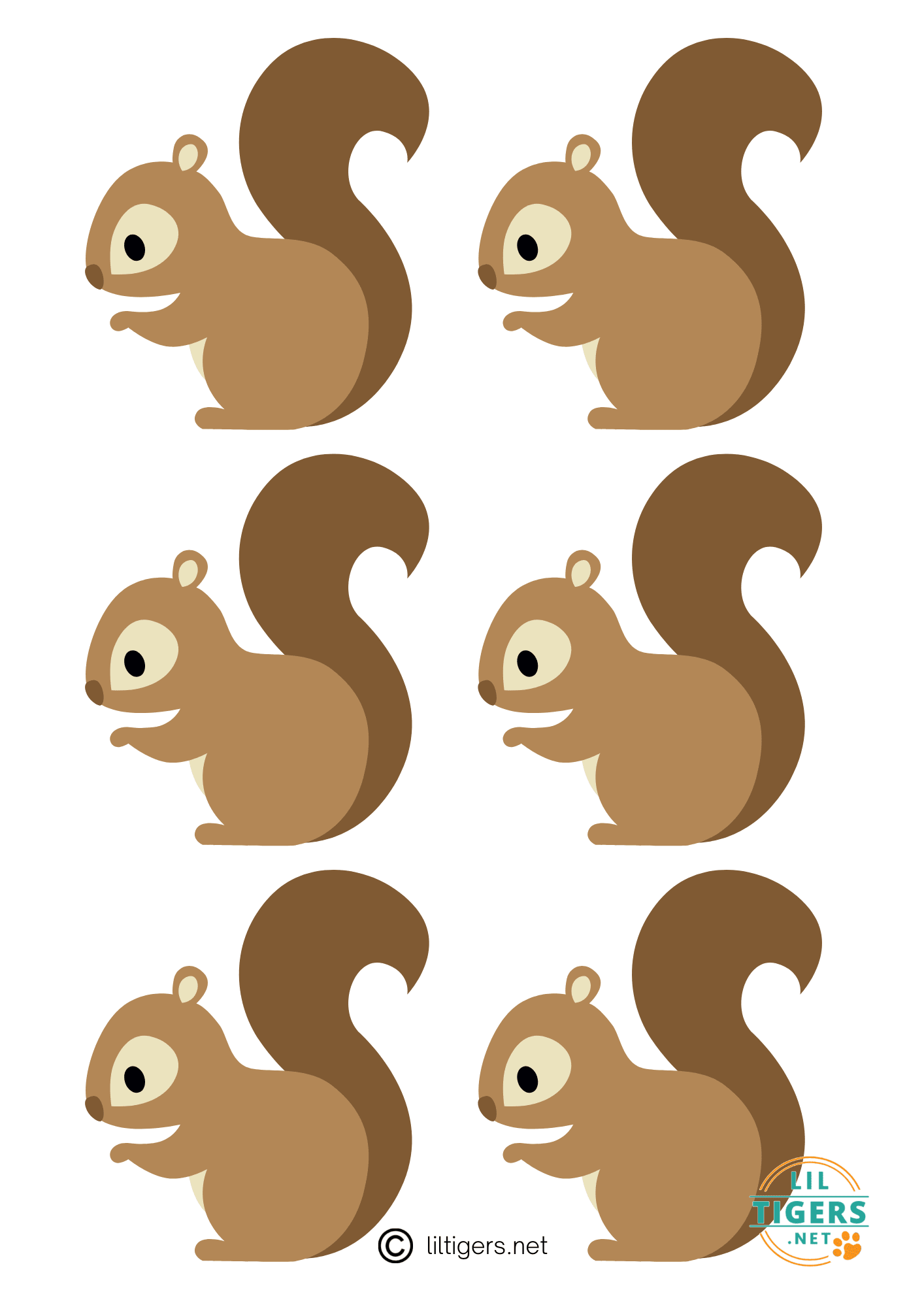 free printable squirrel decoration