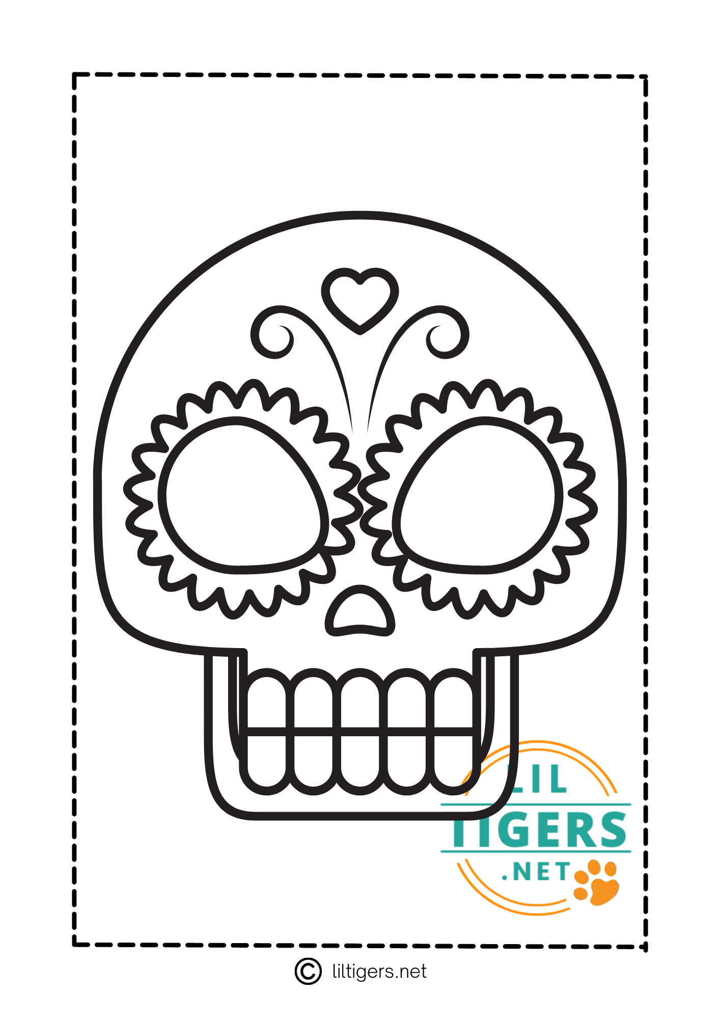 diy sugar skull card