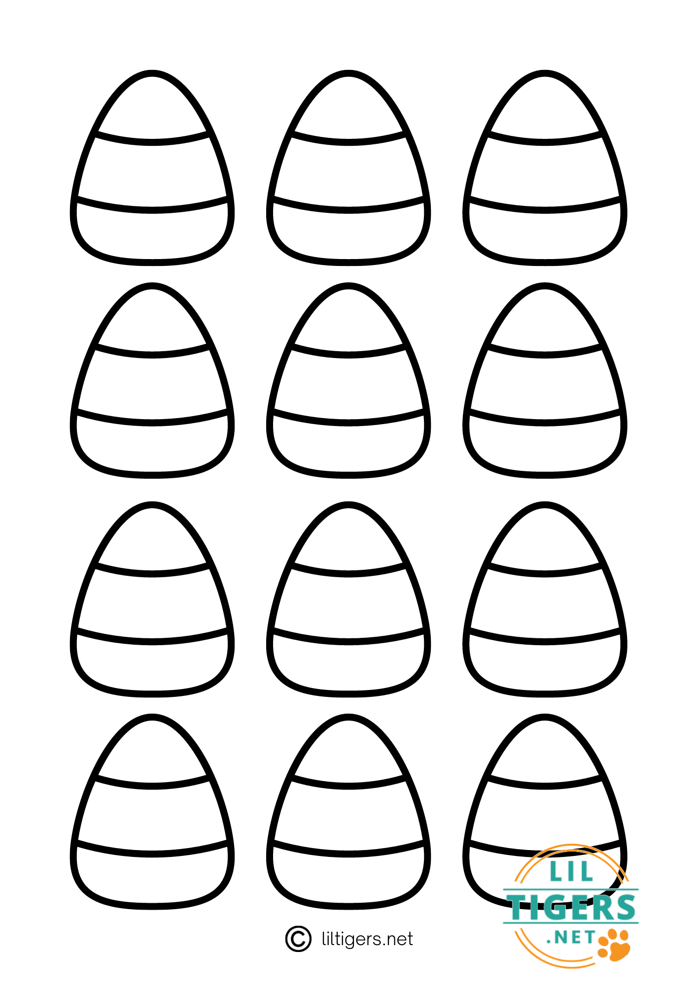 free printable candy corn stencils