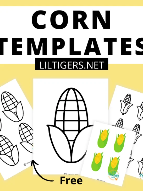 free corn printable outlines