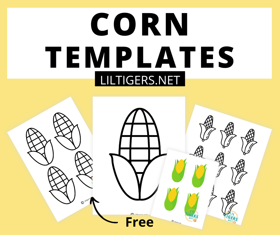 free corn printable outlines