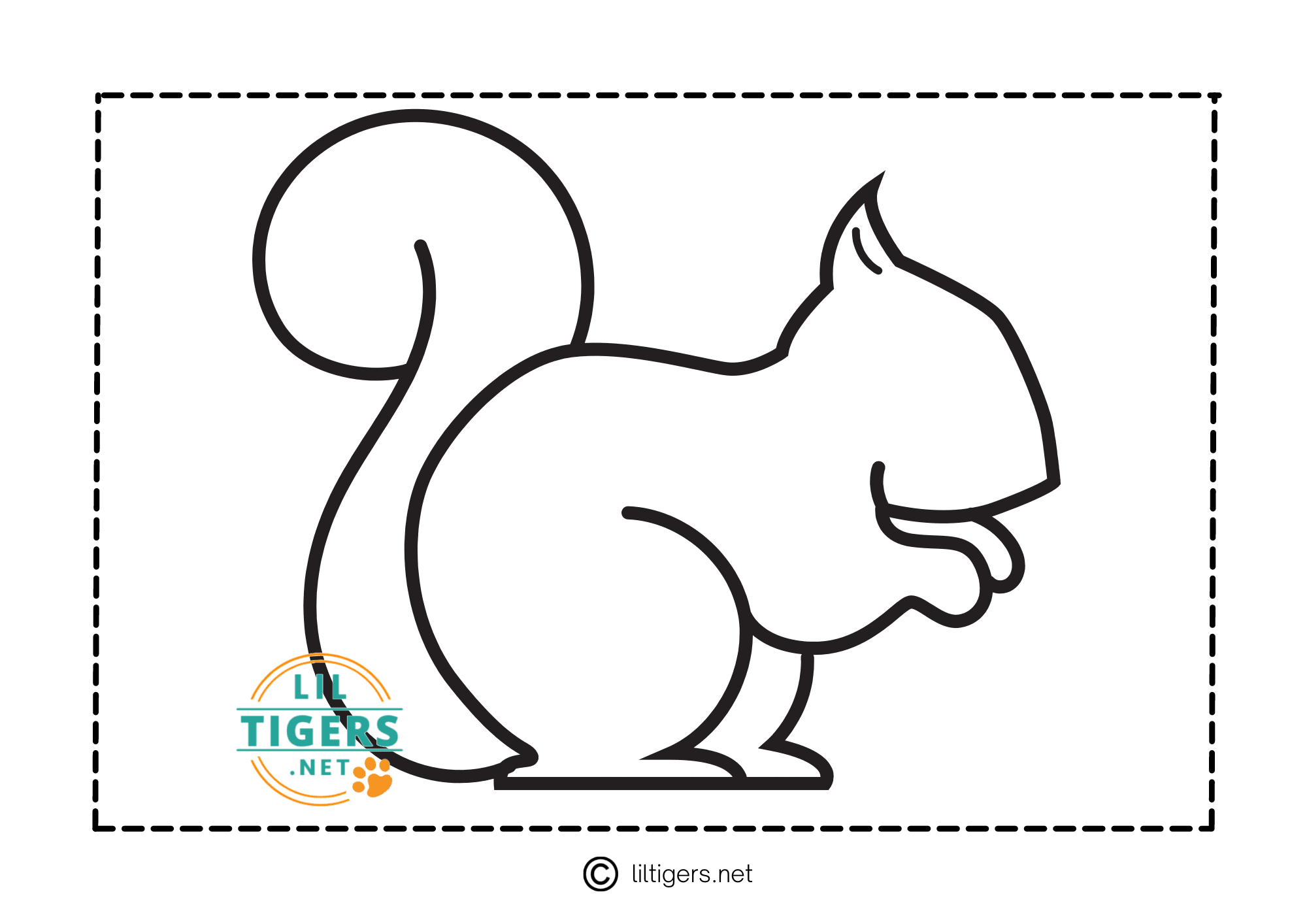 free printable squirrel template outline
